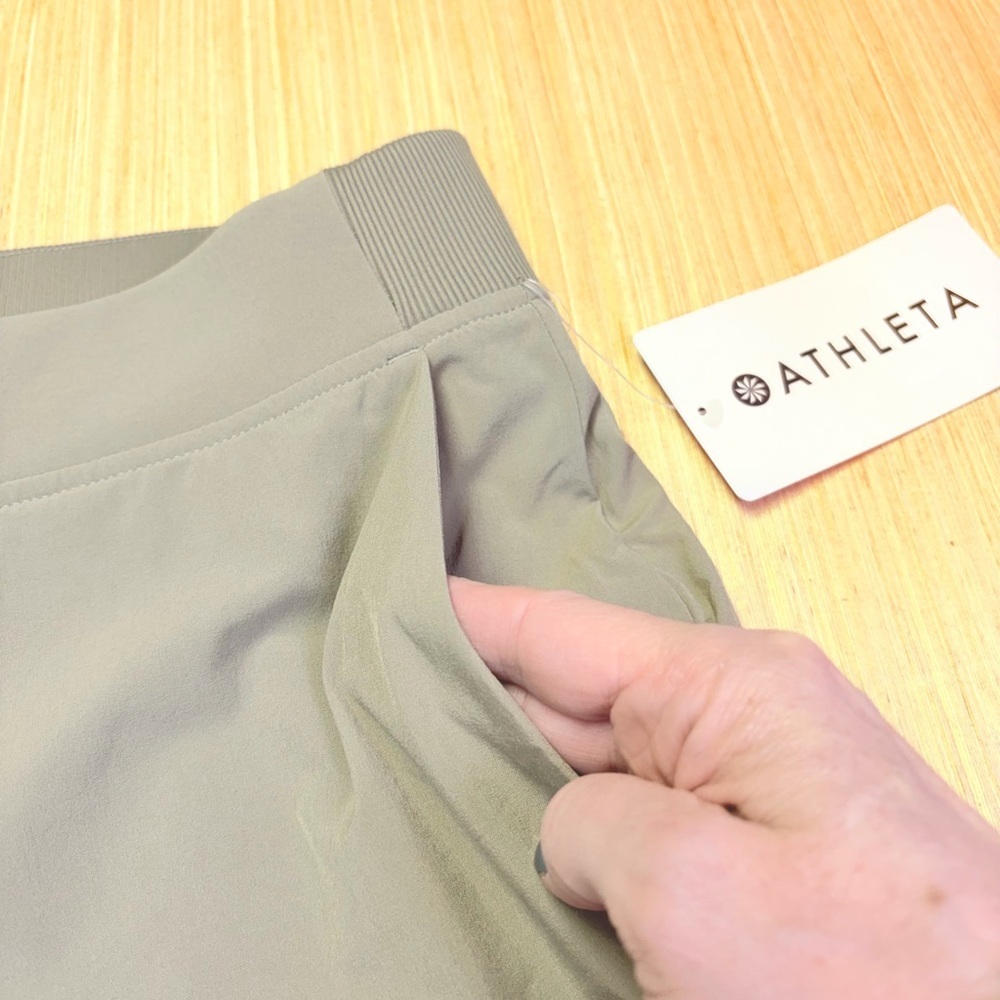NEW Athleta Brooklyn Mid Rise Ankle Pant Womens 14 Olive Branch - Picture 6 of 12